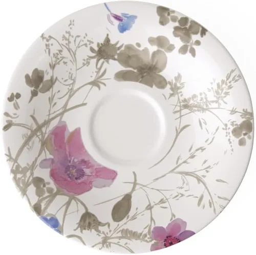 Vista 6 de Villeroy & Boch Mariefleur Gris Basic - Taza de té, 8.1 fl oz, Altura: 2.0 in, Porcelana Premium, Blanco/Multicolor