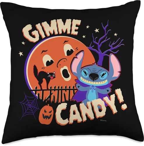 Vista 5 de Disney Stitch Gimme Candy Spooky - Cojín para Halloween, 16.0 x 16.0 in, multicolor
