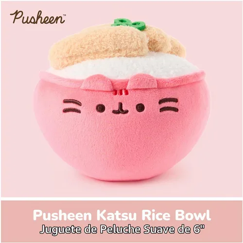 Vista 2 de GUND Pusheen Bento Katsu - Tazón de arroz de 6 pulgadas, juguete de peluche