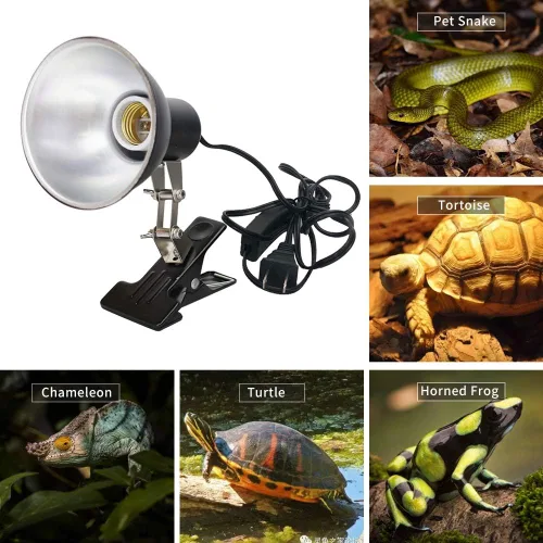 Vista 2 de Abrazadera de lámpara de calor de reptil,Accesorio de iluminación de hábitat ajustable para tortugas tortugas lagarto,Soporte de lámpara