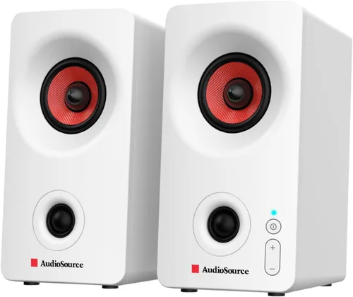 Vista 10 de Audiosource Altavoces de escritorio para PC con Bluetooth 5.3, USB-C Plug & Play, altavoces de computadora estéreo 2.0 con controladores duales