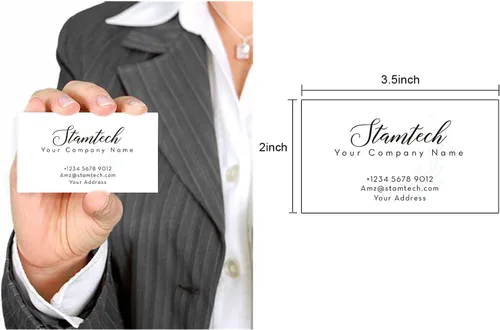 Vista 3 de STAMTECH Tarjetas de visita personalizadas profesionales - Tarjetas de visita personalizadas de doble cara Impresión colorida frontal y trasera
