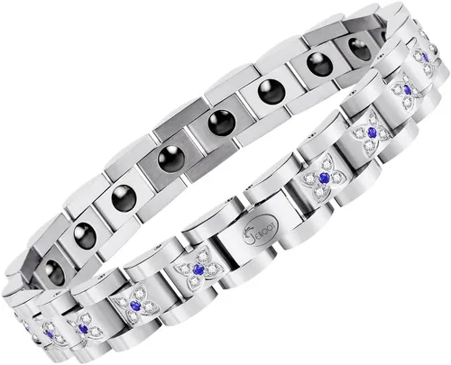 Vista 9 de JEROOT Pulseras magnéticas de ultra resistencia, pulsera para mujeres y hombres, imanes de neodimio de 3500-6000 Gauss, joyería de regalo de terapia
