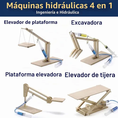 Vista 2 de Conjunto de máquinas hidráulicas de madera 4 en 1