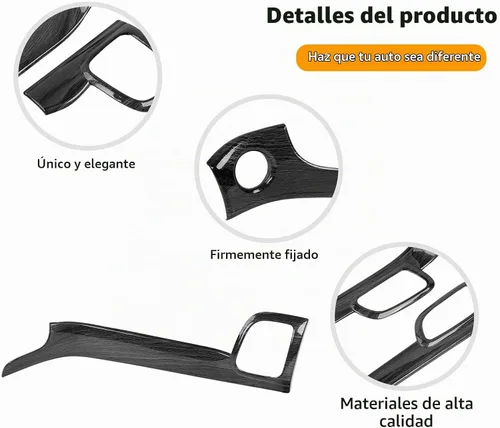 Vista 6 de Hoolcar Kit de Moldura del Panel del Tablero de la Consola Central y Kits de Cubierta de Manija de Puerta Interior Compatible con Jeep Grand Fibras