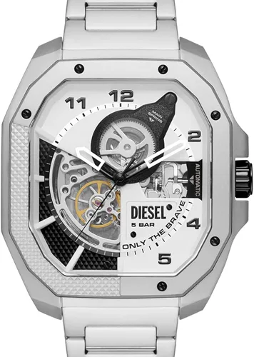 Vista 2 de Diesel Mens Flayed Automatic Stainless Steel Mechanical Skeleton Dial Watch