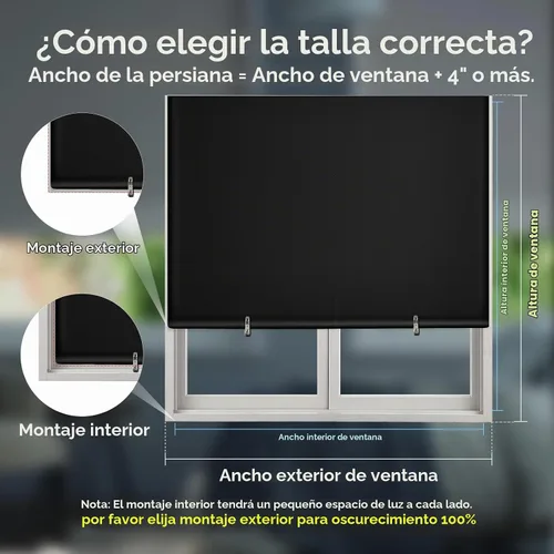 Vista 3 de SAUIRS Persianas enrollables opacas, sin cordón, para ventanas de interior, sin herramientas, sin taladro, tela con aislamiento térmico UV
