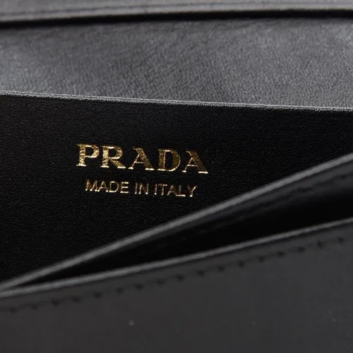 Vista 5 de Prada Cartera unisex Vitello de piel negra con tarjetero, Negro -, Classic