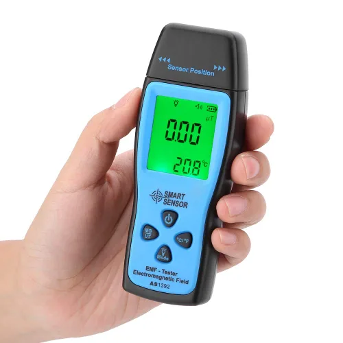 Vista 6 de Medidor EMF, Fydun AS1392 Mini pantalla LCD Detector de radiación electromagnética de mano