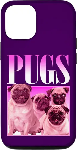 Vista 28 de iPhone 16 Pugs Bootleg Rap Lindo Pug Dog Pet Owners Retro 90's Poster Case