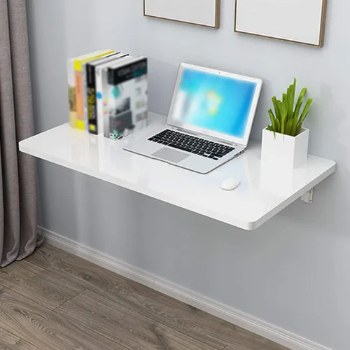 Vista 7 de Mesa plegable para colgar en la pared, estante de pared para cocina, escritorio flotante para niños, mesa de almacenamiento para ordenador, banco