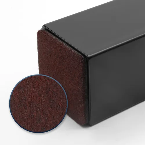 Vista 4 de Bonsicoky 4 piezas de elevadores autoadhesivos para muebles y cama, elevadores cuadrados para mesa y sofá de acero al carbono resistente que añaden