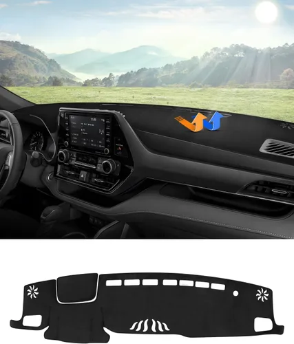 Vista 26 de Autorder Alfombrilla de cubierta de tablero para Toyota 4Runner 2003 2004 2005 2006 2007 2008 2009 Accesorios Cubierta de tablero de terciopelo
