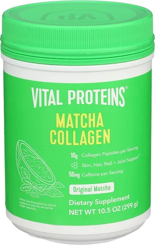Vista 4 de Vital Proteins Suplemento en polvo de péptidos de colágeno Matcha, polvo de té verde matcha, 10.5 onzas, sabor original
