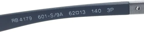 Vista 5 de Ray-Ban Liteforce Tech RB4179 601S9A - Lentes de sol color negro mateverde polarizado de 2.441in, Negro