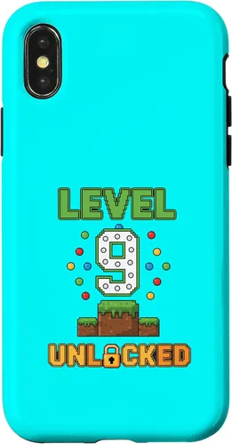 Vista 5 de Birthday Level 9 Unlocked 9th Birthday Gamer Level Up Birthd Case for iPhone 16