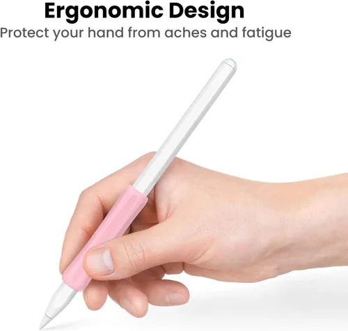 Vista 5 de Juego de 3 empuñaduras para Apple Pencil Pro/USB-C/2ª generación/1ª generación, juego de 3 unidades (blanco, rosa, verde)