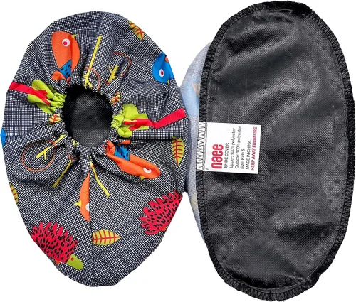 Vista 6 de 5 pares de fundas para zapatos para niños, reutilizables, antideslizantes, lavables, a prueba de polvo, duraderas, cubiertas para botas impermeables