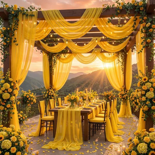 Vista 17 de Cortinas de telón de fondo transparentes para arco de boda de 28 pulgadas x 19 pies Negro