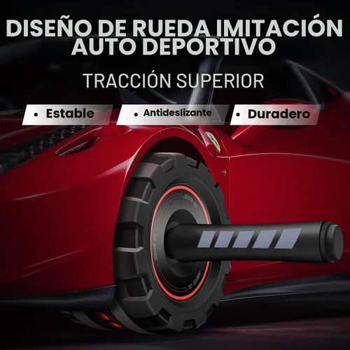 Vista 2 de Ab Roller Wheel,Stable Wide Wheel For Beginner,Men,Women,Abs & Core Workout Equipment For Home Gym With Knee Pad,Abdominal Wheel For Full-Body Rueda