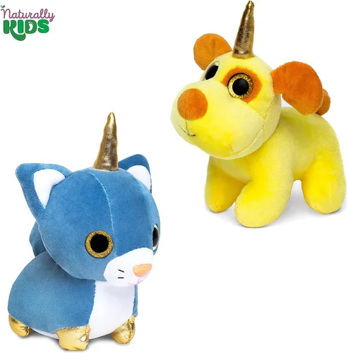 Vista 7 de Naturally KIDS Animales de peluche, regalos para niños y niñas, juego de juguetes de unicornio de peluche 11
