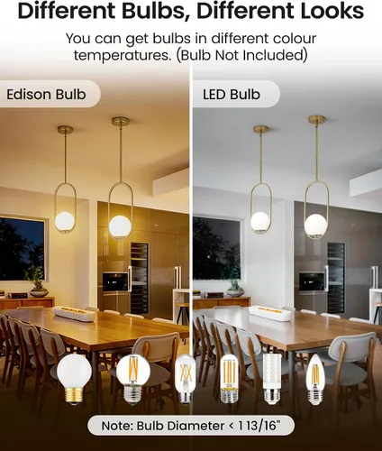 Vista 6 de Yunnix Lámparas colgantes para isla de cocina, lámparas colgantes, moderna lámpara colgante de cristal de bronce champán, lámpara de mediados