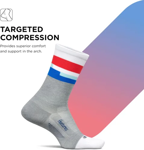 Vista 9 de Feetures Elite Ultra Light Cushion Mini Crew Sock - Calcetines deportivos con compresión dirigida