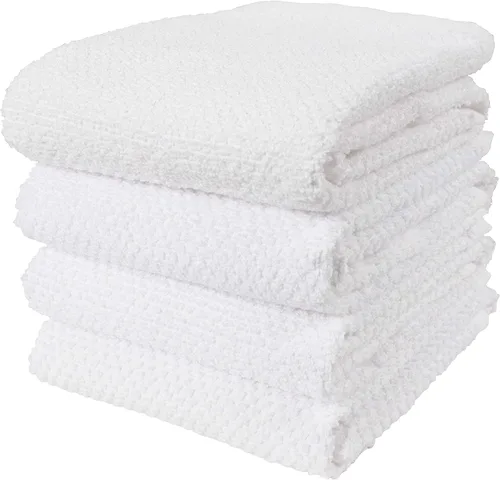 Vista 10 de KAF Home Juego de 4 toallas de cocina de rizo tipo palomita de lujo 20 x 30 pulgadas Paños de cocina 100% algodón (Verde Agave)