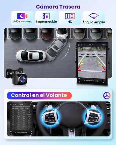 Vista 5 de Radio de coche Android 13 4G + 64G para Ford Focus 2012-2018, Rimoody Car Stereo Wireless Carplay Android auto GPS 5G-WiFi Mirror Link 9.7 pulgadas