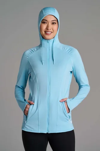 Vista 22 de Coolibar Chaqueta con cremallera completa para mujer - Protección solar UPF 50+ - Astir
