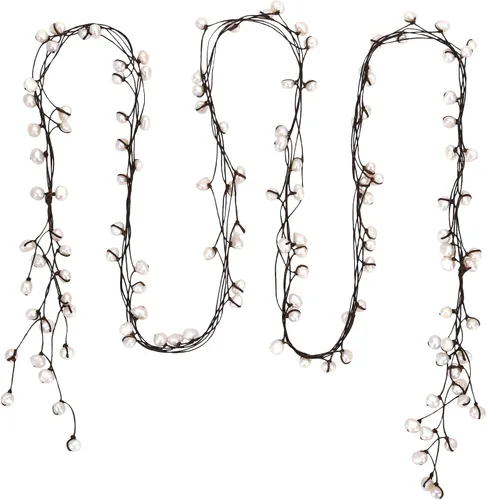 Vista 2 de Collar o cinturón de Lariat de perlas de agua dulce cultivadas White Allure, Perla