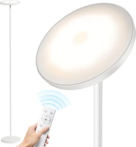 Vista 10 de SUNMORY Lámparas de pie para sala de estar, 48 W/4200 lm, lámpara de pie LED súper brillante con control remoto, lámpara de pie de 69 pulgadas