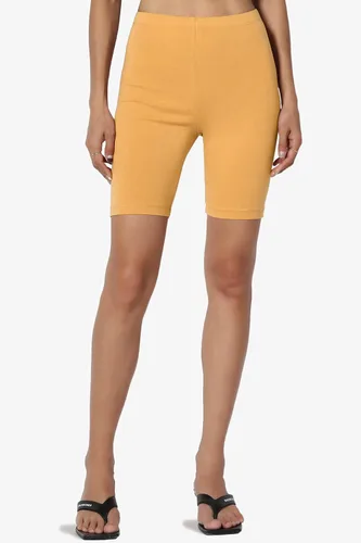 Vista 2 de TheMogan Leggings cortos de algodón elástico a medio muslo para mujer