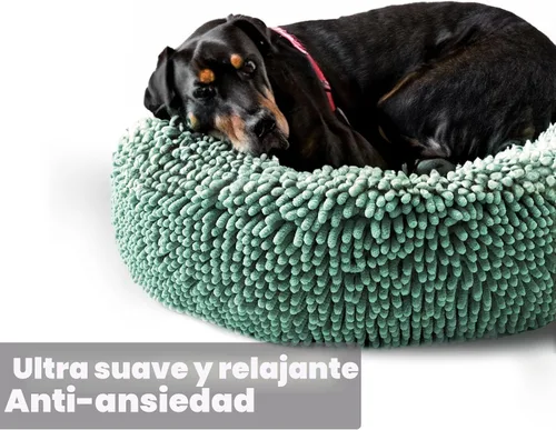 Vista 6 de Muddy Mat® Cloud K-9 cama para perros y gatos, cama suave y relajante en forma de dona, material de chenille, funda extraíble, lavable y apta