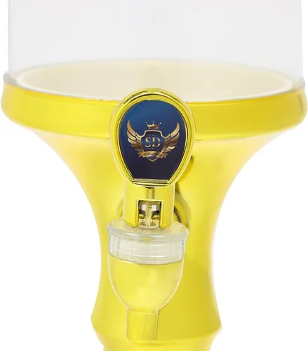 Vista 4 de Dispensador de torre de cerveza de 3 litros con tubo de hielo y dispensador de cerveza de mesa ligera, 3.2 cuartos de galón /102 onzas, dispensador