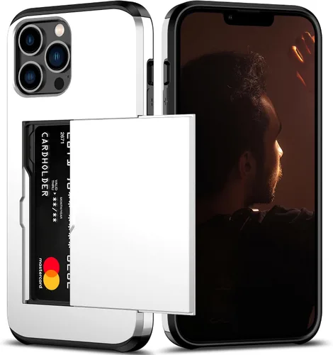 Vista 8 de Nvollnoe Funda para iPhone 11 con tarjetero resistente de protección de doble capa a prueba de golpes, ranura para tarjetas oculta, funda delgada