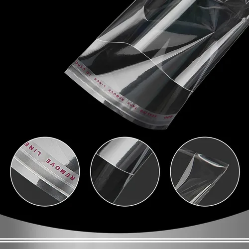 Vista 5 de 400 bolsas de celofán de plástico transparente autoadhesivas de 3.5 x 5.5 pulgadas, bolsa de OPP, pequeña bolsa transparente resellable