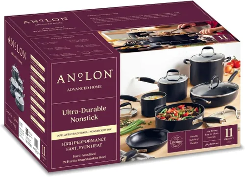 Vista 8 de Anolon Advanced Home - Juego de utensilios de cocina anodizados duros (11 piezas)