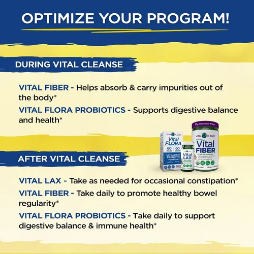 Vista 6 de Vital Planet - Vital Cleanse con cardo mariano, magnesio, aloe del cabo y hierbas, suplemento natural para estreñimiento ocasional y eliminación