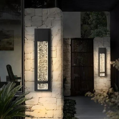 Vista 21 de ASD LED 13" Bubble Glass Wall Light Fixture, Outdoor & Indoor Seeded Sconce 3CCT, Waterproof, Dimmable, ETL Listed 12W 500LM 3000-5000K 120V