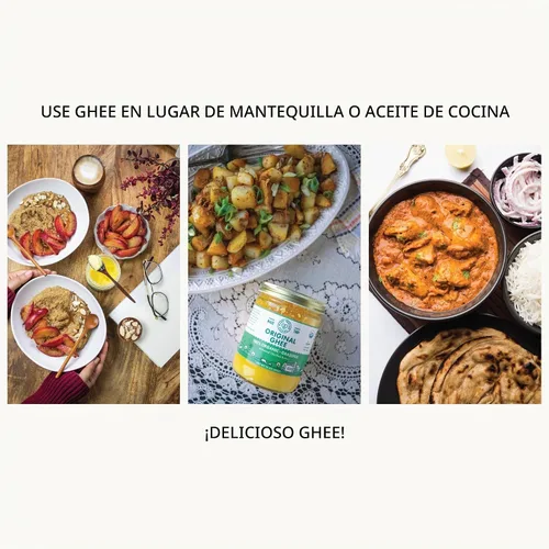 Vista 5 de Ghee alimentado con hierbas orgánicas, marca Pure Indian foods