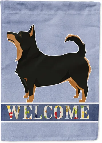 Vista 116 de Caroline's Treasures CK3704GF Bandera de jardín de bienvenida de Akita Shepherd Black and Tan - Bandera decorativa para patio exterior, patio