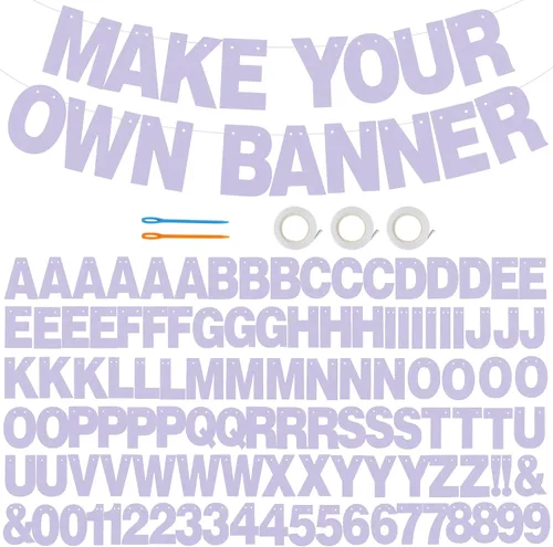Vista 13 de 116 piezas de letras de la A a la Z DIY Banner personalizado Colorido