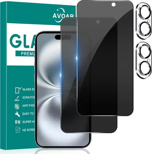 Vista 48 de Paquete de 2 protectores de pantalla de privacidad para iPhone 11/iPhone XR, pantalla de privacidad iPhone 11 de 6.1 pulgadas, película de vidrio