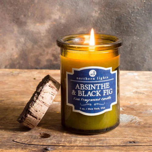 Vista 4 de Northern Lights Candles - Velas de tarro de espíritu - Absenta y Higo Negro - 52603