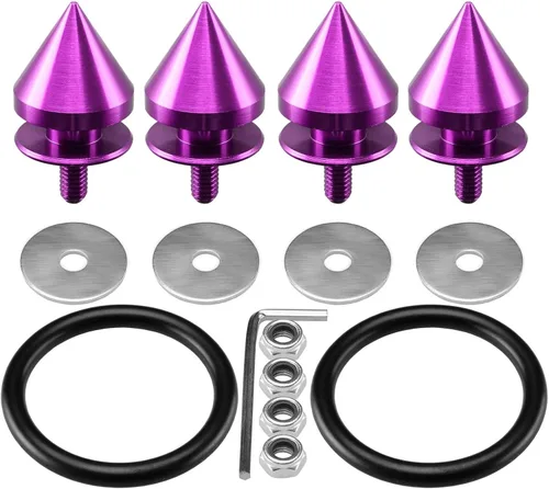 Vista 10 de EZAUTO WRAP Kit de fijadores de liberación rápida con espigas negras para parachoques de coche, maletero, guardabarros, tapas de escotilla