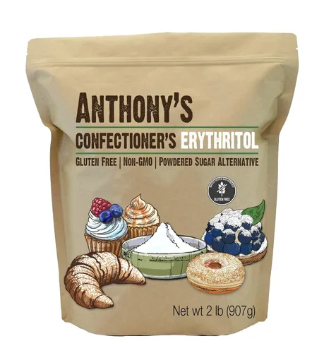 Vista 6 de Anthony's Gránulos de eritritol de 2.5 libras y paquete de eritritol de confitería de 2 libras