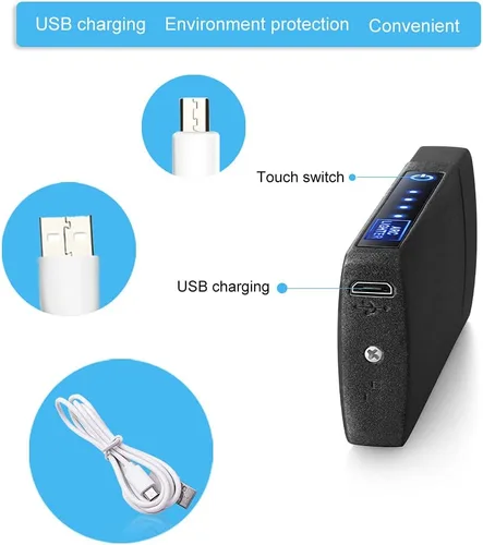 Vista 4 de Fortheday Encendedor eléctrico personalizado para hombres, encendedor grabado personalizado con encendedores recargables por USB para el día