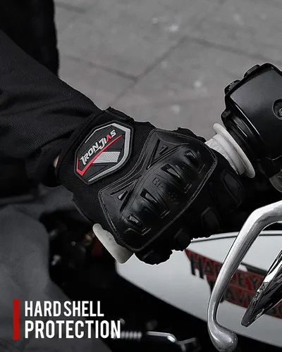 Vista 2 de BORLENI Guantes de montar en motocicleta, pantalla táctil, guantes de dedo completo, motocross, carreras, bicicleta, deportes al aire libre