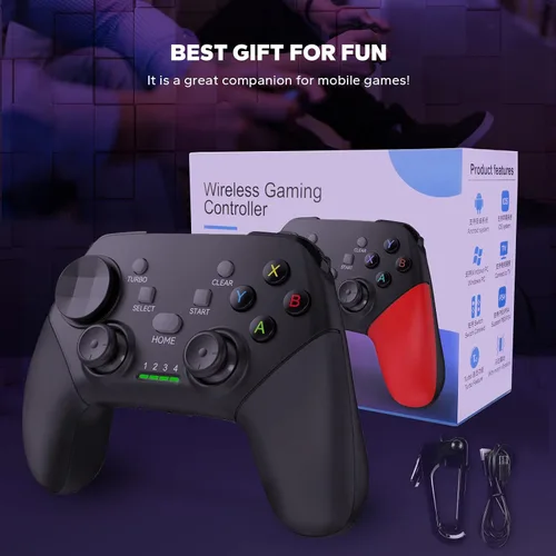 Vista 7 de Megadream Wireless Mobile Gaming Controller Gamepad for iPhone/Android/iPad/PC/Switch/PS4/iPad Joystick with Phone Holder, Supported Cloud Game